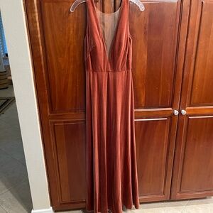 Jenny Yoo Rust Maxi Dress